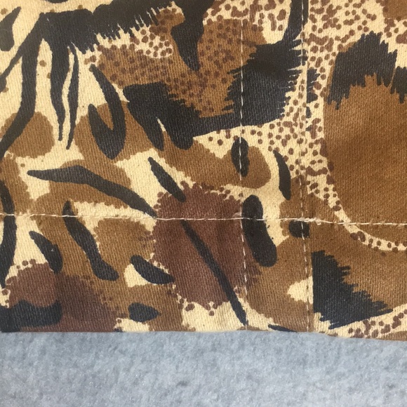 WESTBOUND WOMAN 100% Natural Cotton Animal Print Safari Style Zip Up Y2K Shacket - Picture 9 of 16